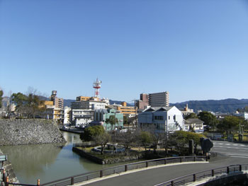 写真②八代城址から町を見る
